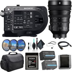 웹캠 PC 유튜브 온라인수업 소니 PXW-FS7M2 XDCAM 슈퍼 35 카메라 시스템 E PZ 18-110mm 렌즈 120GB 메모리 카드 BP-U35 배터리 필터 키트 가방, 웹캠 PC 유튜브 온라인수업 소니 PXW-FS7M2 X