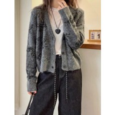 반짝이가디건 스팽글 니트 겨울 펄 간절기 트윙클 예쁜 브이넥