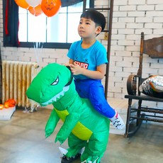 KC인증 에어슈트 할로윈 의상 코스튬, 1개입, 01_타는 공룡 에어슈트 아동용 (그린) 90-140