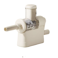 手動灌腸器，家用DIY香腸製作工具，多規格香腸管，透明機身設計, 白色, 1個