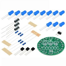 주행등 제작 키트 트랜지스터 마키 라이트 부품 전자 교육용 용접 연습 보드, 1개, 1. blue LED DIY