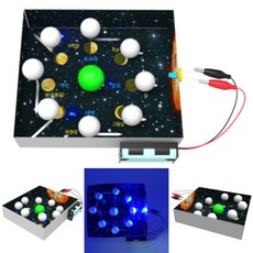 LED 달의 위상변화 관찰박스 만들기 달 공전 위치 모양변화 원리학습 실험키트 지구과학