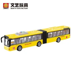 어린이용 연결 버스 장난감 마찰 구동 당김 및 이동 관절 유아 소년 컬렉션 선물, 01 빠른  Mainland, 17 Double yellow 913A