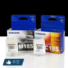 삼성 정품벌크 INK-M185+INK-C185 1세트 SL-J1680 프린터 잉크, 검정+3색컬러 1세트+잉크세정액10mm, 1개