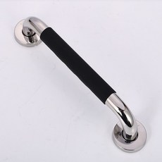 미끄럼방지 핸드레일 실외 실내안전손잡이 일자손잡이 벽손잡이 30cm 40cm 50cm 60cm, 블랙, 1개