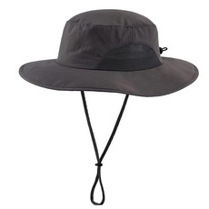 Home Prefer UPF50+ 남성용 햇빛 차단 모자 넓은 챙 낚시 모자 자외선 차단 여성용 비치 버킷 모자 골프 하이킹 원예용 다크 그레이. 단일 사이즈, 다크 그레이