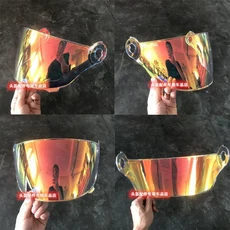 TORC 헬멧 렌즈 T135/T1/V135 베이스 투명 안개 방지 실버 도금 블랙 선 바이저, 08 Aurora red lens