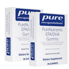 퓨어인캡슐레이션 오메가3 EPA DHA 구미 젤리 레몬라임맛 Pure Encapsulations PureNutrients Gummy, 2개, 36정