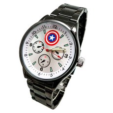 漫威 美國隊長 黑鋼帶手錶