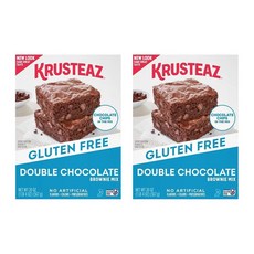 Krusteaz 글루텐 프리 베이킹 믹스 더블 초콜릿 브라우니 믹스 2팩, 2개, 567g