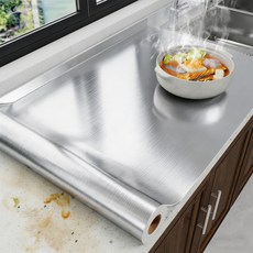스텐 스티커 주방 가구 리폼 메탈 시트지 필름, 실버색