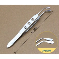 의료용 핀셋 포셉 안과 눈기름샘 눈꺼풀 스퀴징 드레싱 청소 집게 도구, 1개, 3X6