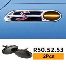 미니 쿠퍼 원 R55 자동차 지시등 2 사이드 방향 LED R56 램프 컨트리맨용 R60 F60 클럽맨 교체 F54 플로우 조명, For R50 R52 R53