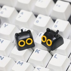 詭秘之主貓貓可愛卡通樹脂個性單個定製禮物鍵帽創意DIY原創貓咪, 黑色