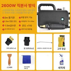 2600W 고온 고압 스팀해빙기 동파 세차 청소, 2600W 직분사-블랙, 1개