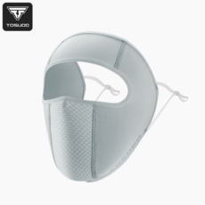 토스오드 햇빛가리게 안면 마스크 자외선차단 쿨링 자전거 골프 마스크, 1개, 그레이