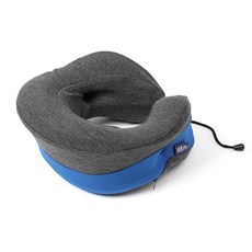 푹신한 메모리폼 목쿠션 여행용목베개 블루 안면베개, 블루그레이