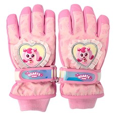 Raphael 女童用 奇妙萌可流星愛心蕾絲滑雪手套