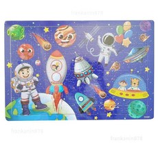 瀾錦書捨 200片木製拼圖 大型卡通動物拼圖 兒童益智早教玩具, 1個, TD-11