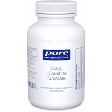 Pure Encapsulations 輔酶Q10左旋肉鹼膠囊, 1個, 120顆