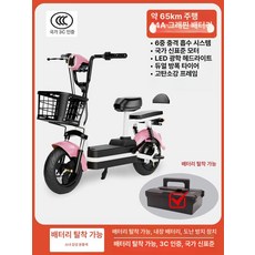 전동 스쿠터 전기 30Ah, 12ah, 고급형 핑크 14A 배터리 약 65km, 48V, 1개