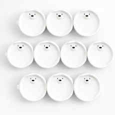 곰돌이 콘센트 안전마개 커버, 10개, 화이트