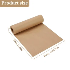 5/10M 갈색 크래프트 종이 롤 선물 포장 예술 랩 꽃다발, 06 Brown 30cm x 10m, 4분의 1 시트, 1개