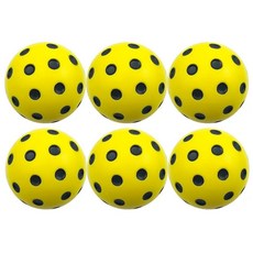 실내/외 연습용 Vim ton 사일런트 피클볼 공 6팩 메쉬