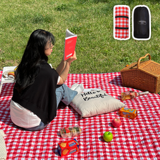 솜솜라이크 피크닉 매트 두꺼운 방수 돗자리, 기본 레드