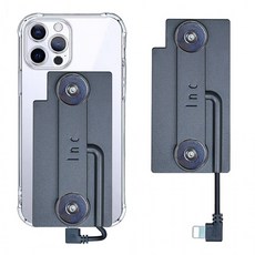 인씨네 오토바이 배달대행 범퍼 투명 젤리케이스와 인씨 8핀 충전패드 딱판 찍판 자석거치대 충전용, 상세페이지 참조, 아이폰14 프로맥스