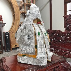 龍紋織錦緞布神明衣 鑲玉設計, 1個, 大尺寸留言詢問（非下單處）
