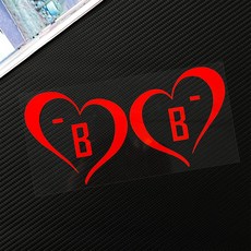 혈액형 스티커 오토바이 헬멧 스티커 A B O AB형 반사 스티커 방수 스티커, AB-, 2개