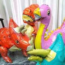 공룡 입체 호일풍선 티라노 스탠딩 브라키오 케라톱스, 1개, 케라톱스(그린)