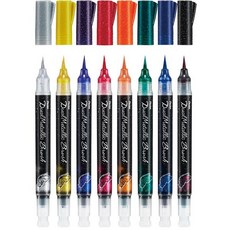 Pentel 飛龍 GFH-D8ST 蝴蝶毛筆 (8色組) - 8色套裝，書法繪畫皆宜，色彩鮮豔, 1個