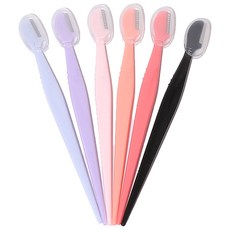 투데이리빙 6p 세트 스텐날 미니 눈썹칼 여성 미용 아이브로우 숱정리 미용칼 칼날 보호 안전캡 정리칼, 혼합색상, 6개, 혼합색상