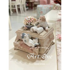 音樂鈴 貓咪陶瓷花擺飾 居家裝飾品 可愛動物造型音樂風鈴
