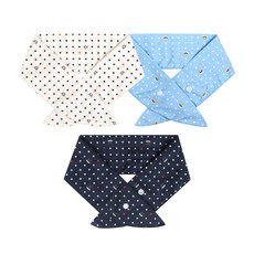 ECOLIZ 國產3層冰涼冰圍巾3條裝, 設計 1/2/6 點 3 種