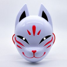 나루토 암부 일본 여우 가면 할로윈 분장 코스프레 예쁜 닌자 마스크 코스튬 소품 의상, 여우가면