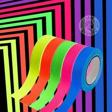 붙이는 UV 형광테이프 야간 UV 형광 반사 스티커 면테이프, 퍼플, 1개