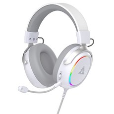 에이재즈 AHW10 RGB 유선 게이밍 헤드셋, 화이트