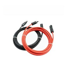 태양광전선 태양광모듈케이블 태양전지케이블, 14AWG 2.5sqmm 레드+블랙 각 1m, 1개
