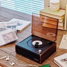 레트로 CD플레이어 LP 블루투스 스피커, 화이트