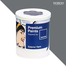 노루페인트 팬톤 외부용 실외 저광 페인트 1L, 18-4005 Steel Gray, 1개