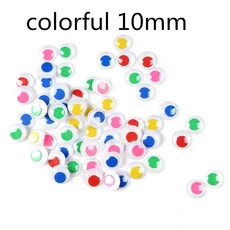 계란 장난감 인형 스크랩북용 DIY 액세서리 어린이 선물 스티커 자체 접착 혼합 Googly Eyes 6mm 200 개, 03 colorful 10mm