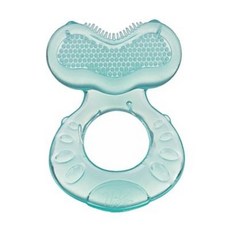 Nuby小魚軟質固齒器-水綠/粉 (有附外盒)，柔軟安全材質，舒緩寶寶長牙不適，可愛造型吸引寶寶注意力, 水綠, 1個