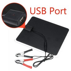 자동차 태양 전지 충전기 배터리 20W DC12V 출력 오토바이 트랙터 보트 단결정 패널 USB IP65 방수 고효율, 한개옵션0