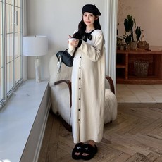 임부 니트 만삭 촬영 도톰한 나른한 가디건 루즈핏 멜빵