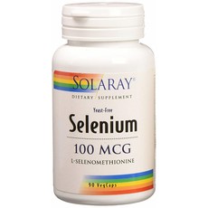 Solaray 無酵母硒素食膠囊 100mcg, 90顆, 1罐