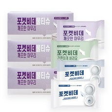 포켓비데 화장실용 휴대용 비데물티슈, 10매, 30개, 55g