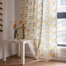커튼 꽃 바란스 가리개 차박커튼 제품 주방 베란다